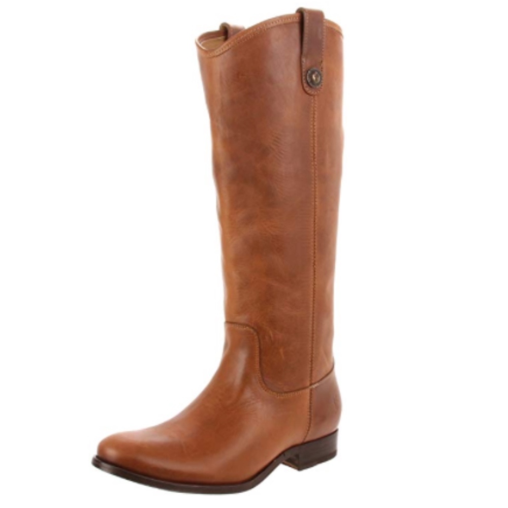 Frye Women's Tall Leather Riding Boots in Cognac Brown